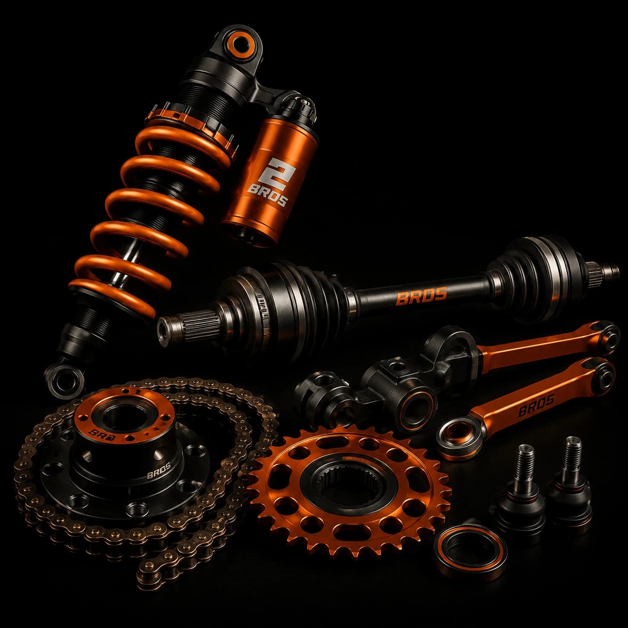 Suspension & drive for motocross and enduro bikes